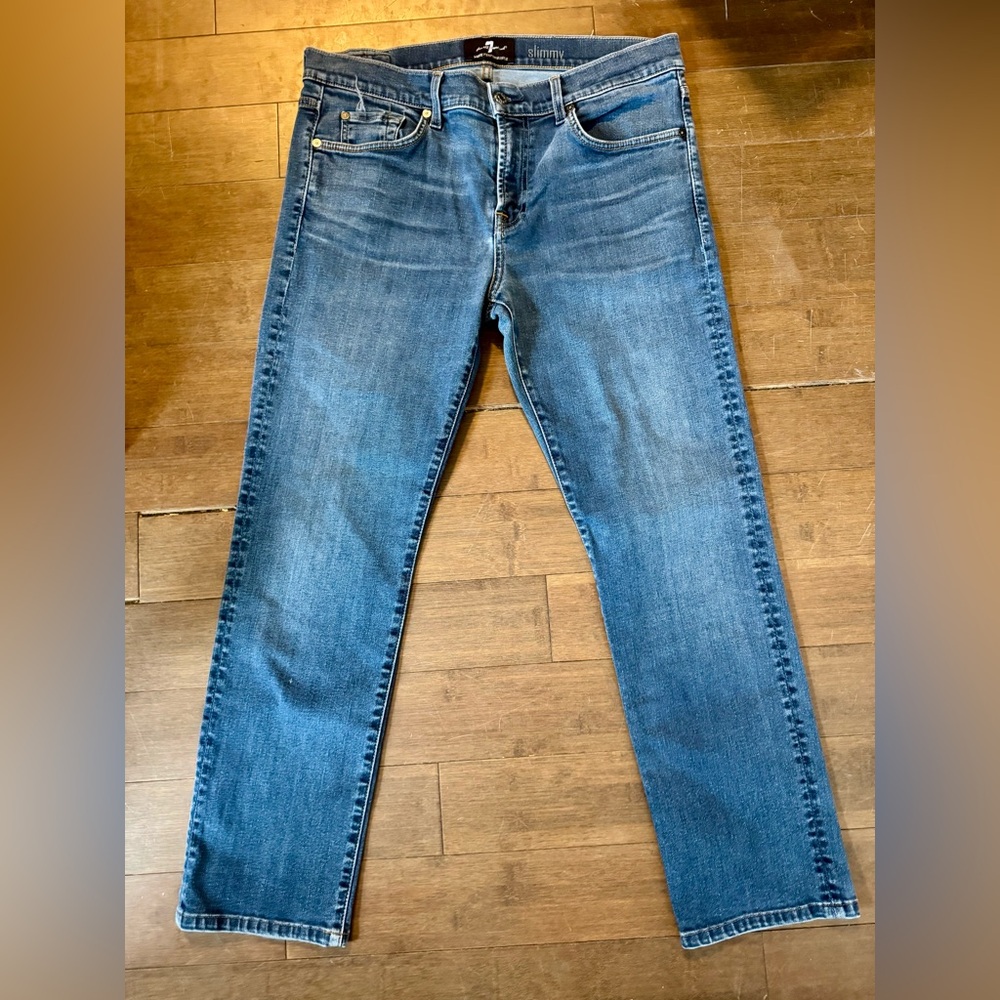 7 For All Mankind Classic Blue Skinny Jeans